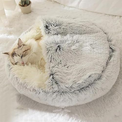DASIAUTOEM Katzenbett 50CM, Flauschiges Kuschelhöhle Hund, Rundes Haustierbett Katzenbett Höhle für Winter, Halbgeschlossenes Donut Hundebett Groß Passend Weiche Bequeme für Hunde und Katzen DASIAUTOEM Katzenbett 50CM, Flauschiges Kuschelhöhle Hund, Rundes Haustierbett Katzenbett Höhle für Winter, Halbgeschlossenes Donut Hundebett Groß Passend Weiche Bequeme für Hunde und Katzen von DASIAUTOEM