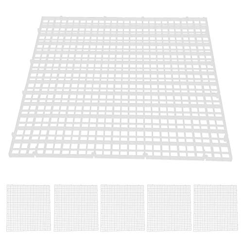 DAUERHAFT 6Pcs Aquarium Aquarium Isolation Bodenfilter Gitterplatte Trennwände Kistenschneiden Spleißen, Kunststoff 834g 30x30cm/11.8x11.8in(Weiß) von DAUERHAFT