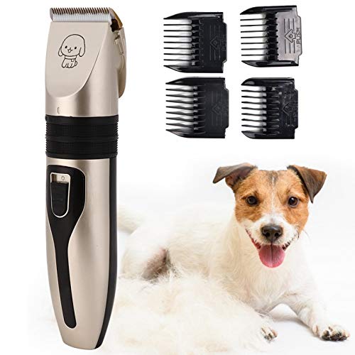 DAUERHAFT Elektrische Hundeschneidemaschinen, USB wiederaufladbar, mit runder Messerkante, Hundepflegezubehör(Standard) von DAUERHAFT