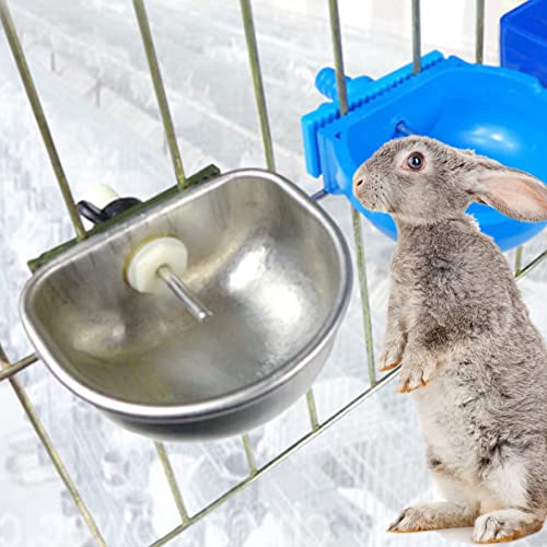 DAUERHAFT Kaninchen-Futternapf, 10 Stück, Kaninchen-Zuchtausrüstung mit Schüssel, kratzfest, Edelstahl, Nippel, Trinkwasserschale, für Kaninchen, Eichhörnchen, Chinchilla, Hamster, Frettchen DAUERHAFT Kaninchen-Futternapf, 10 Stück, Kaninchen-Zuchtausrüstung mit Schüssel, kratzfest, Edelstahl, Nippel, Trinkwasserschale, für Kaninchen, Eichhörnchen, Chinchilla, Hamster, Frettchen von DAUERHAFT