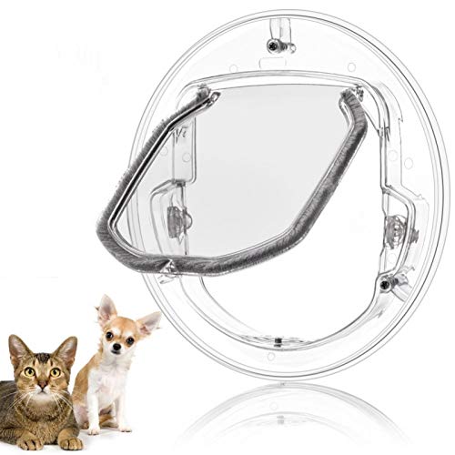DAUERHAFT Robuste Katzenklappe aus ABS-Kunststoff, 11,8 x 11,8 x 1,6 Zoll, sicher und ungiftig für Katzen, kleine Hunde, Welpen von DAUERHAFT