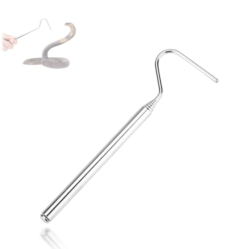 Schlangen Haken Ausziehbarer Schlangenfänger mit Griff, 16.5-68cm Stilvoll Retractable Schlangenhaken Tragbarer Edelstahl Snake Hook Teleskop Schlangenhaken Für Klein Schlangenreptil von DAUERHAFT