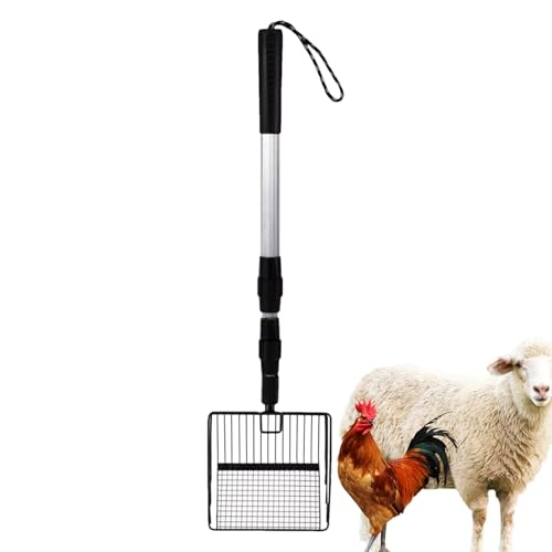 DAWCBVJQ 106 cm Metall Hühnerstall Rechen Hühnerkotschaufel Hühnerstall Schaufel Hühnerkot Schaufel Hühnerstallzubehör, Siebschaufel Garten Streusiebschaufel Zum Trennen Von KOT Und Schmutz Vom Sand von DAWCBVJQ