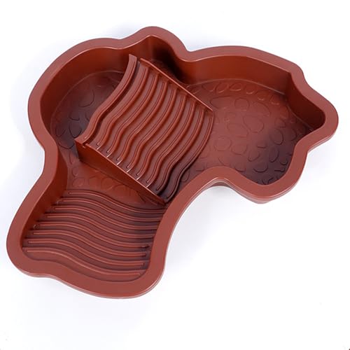 DAWCBVJQ 35 X 28,5 X 4,3 cm Schildkrötenbecken ABS Schildkröten Badebecken Schildkröten Wasserbecken Reptilien Wasserschale Badewanne Mit Leiter Einsiedlerkrebs-Badewanne Reptilien-Wasserschale von DAWCBVJQ