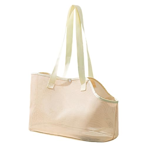 DAWCBVJQ 38 x 27 x 21 cm Katzen-Schultertrage, kleine Haustier-Umhängetasche, Hunde-Schultertasche mit atmungsaktivem Netz, Welpen-Transporttrage, vermeidet das Entkommen von Ausflügen, Tragetasche von DAWCBVJQ