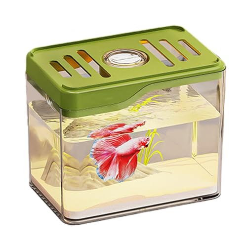 DAWCBVJQ Desktop -Fischtank, Desktop Fischschale - oberes Lüftungslochdesign Fischtank | Zimmerdekorschale mit farbenfrohen LED -Leuchten für Häuser oder Büros von DAWCBVJQ