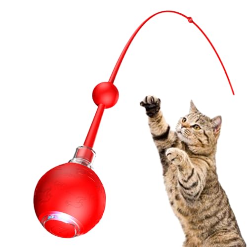 DAWCBVJQ Elektrischer Spielball Für Katzen,3 Modi Interaktiver Katzenball Mit Bewegungsstimulation - Wiederaufladbares Intelligentes Spielzeug Für Hunde Jagdtraining Automatische Aktivitätsförderung von DAWCBVJQ
