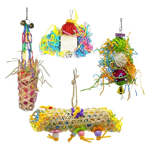 DAWCBVJQ Futter-Suchspielzeug Für Vögel - 4 Stück Sittich Futter Spielzeug - Bunte Spielzeug Für Käfig Klettern Sitzstangen Aufhänger Unzertrennliche Tägliches Training Zuhause Urlaub DAWCBVJQ Futter-Suchspielzeug Für Vögel - 4 Stück Sittich Futter Spielzeug - Bunte Spielzeug Für Käfig Klettern Sitzstangen Aufhänger Unzertrennliche Tägliches Training Zuhause Urlaub von DAWCBVJQ