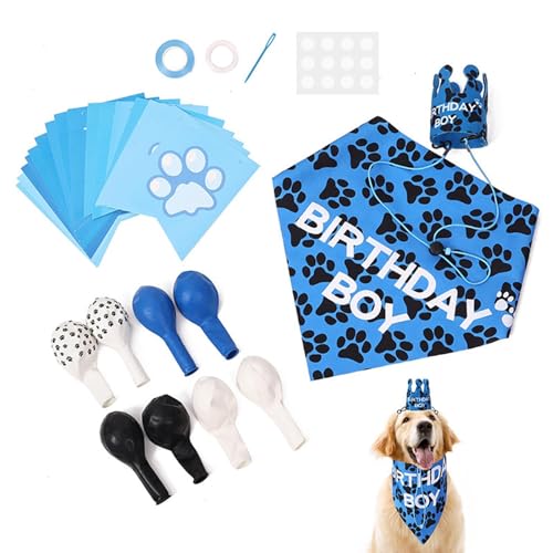 DAWCBVJQ Hunde-Geburtstagsparty-Zubehör, verstellbares Geburtstags-Hundehalstuch, Hunde-Mädchen-Geburtstags-Halstuch-Set, Haustier-Geburtstagsparty-Zubehör für ultimative Feier DAWCBVJQ Hunde-Geburtstagsparty-Zubehör, verstellbares Geburtstags-Hundehalstuch, Hunde-Mädchen-Geburtstags-Halstuch-Set, Haustier-Geburtstagsparty-Zubehör für ultimative Feier von DAWCBVJQ