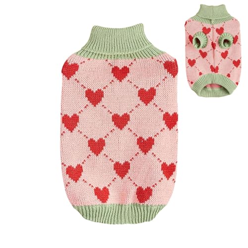 DAWCBVJQ Pullover für Hunde,Pullover für kleine Hunde - Haustierkleidung Hundemantel Haustierpullover | Rollkragenpullover, Herz-Welpenpullover, Strickpullover für Katzen, Hundekleidung, Wintermantel DAWCBVJQ Pullover für Hunde,Pullover für kleine Hunde - Haustierkleidung Hundemantel Haustierpullover | Rollkragenpullover, Herz-Welpenpullover, Strickpullover für Katzen, Hundekleidung, Wintermantel von DAWCBVJQ