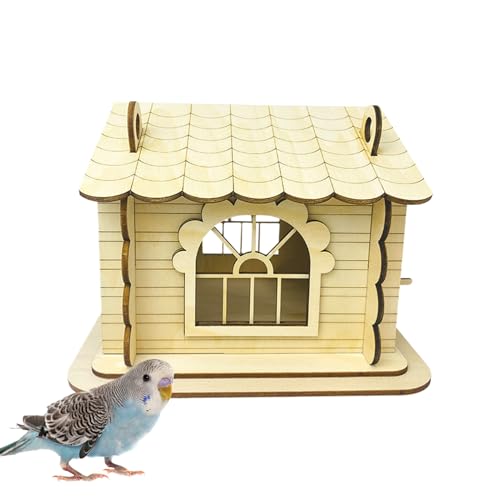 DAWCBVJQ Vogelnistkasten | Sicheres Zaunkönig Häuschen Aus Holz,Natürliche Vogelhäuser Für Garten Balkon Terrasse Baum Park Naturschutz Brutplatz von DAWCBVJQ