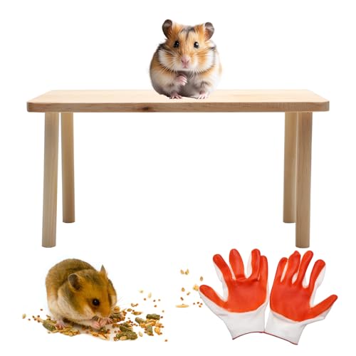 DAWRIS Hamster Plattform, Hamster Etage, Hamsters Spielzeug Plattform Zubehör, Hamsterkäfig Zubehör Für Den Käfig, Kletterplattform Eichhörnchen Schlafplattform Geeignet für Kaninchen, Meerschweinchen DAWRIS Hamster Plattform, Hamster Etage, Hamsters Spielzeug Plattform Zubehör, Hamsterkäfig Zubehör Für Den Käfig, Kletterplattform Eichhörnchen Schlafplattform Geeignet für Kaninchen, Meerschweinchen von DAWRIS