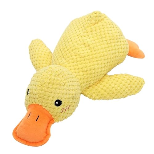 Quack Quack Duck Hundespielzeug, quietschendes, interaktives Hundespielzeug, beruhigende Ente, langlebig, quietschendes Hundespielzeug, Gelb Quack Quack Duck Hundespielzeug, quietschendes, interaktives Hundespielzeug, beruhigende Ente, langlebig, quietschendes Hundespielzeug, Gelb von DAWRIS