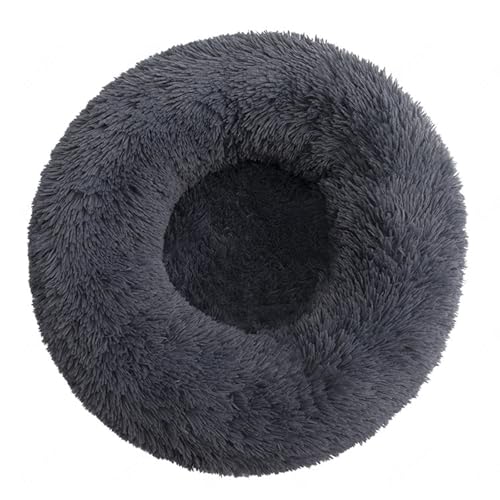 DAYKETNE Donut-Hundebett, Groß, Waschbares Katzen-/Kätzchenbett, D: 40–120 cm, Einfarbiger, Flauschiger Plüsch-Hundekorb mit Rutschfester Unterseite,DarkGray-50CM DAYKETNE Donut-Hundebett, Groß, Waschbares Katzen-/Kätzchenbett, D: 40–120 cm, Einfarbiger, Flauschiger Plüsch-Hundekorb mit Rutschfester Unterseite,DarkGray-50CM von DAYKETNE