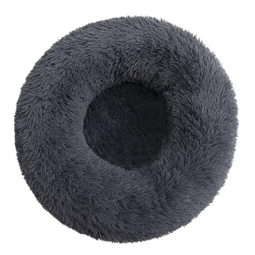 DAYKETNE Donut-Hundebett, Groß, Waschbares Katzen-/Kätzchenbett, D: 40–120 cm, Einfarbiger, Flauschiger Plüsch-Hundekorb mit Rutschfester Unterseite,DarkGray-80CM DAYKETNE Donut-Hundebett, Groß, Waschbares Katzen-/Kätzchenbett, D: 40–120 cm, Einfarbiger, Flauschiger Plüsch-Hundekorb mit Rutschfester Unterseite,DarkGray-80CM von DAYKETNE