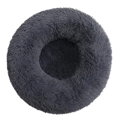 DAYKETNE Donut-Hundebett, Groß, Waschbares Katzen-/Kätzchenbett, D: 40–120 cm, Einfarbiger, Flauschiger Plüsch-Hundekorb mit Rutschfester Unterseite,DarkGray-90CM DAYKETNE Donut-Hundebett, Groß, Waschbares Katzen-/Kätzchenbett, D: 40–120 cm, Einfarbiger, Flauschiger Plüsch-Hundekorb mit Rutschfester Unterseite,DarkGray-90CM von DAYKETNE
