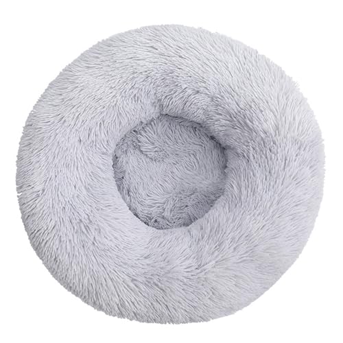 DAYKETNE Donut-Hundebett, Groß, Waschbares Katzen-/Kätzchenbett, D: 40–120 cm, Einfarbiger, Flauschiger Plüsch-Hundekorb mit Rutschfester Unterseite,LightGray-90CM DAYKETNE Donut-Hundebett, Groß, Waschbares Katzen-/Kätzchenbett, D: 40–120 cm, Einfarbiger, Flauschiger Plüsch-Hundekorb mit Rutschfester Unterseite,LightGray-90CM von DAYKETNE