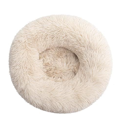 DAYKETNE Donut-Hundebett, Groß, Waschbares Katzen-/Kätzchenbett, D: 40–120 cm, Einfarbiger, Flauschiger Plüsch-Hundekorb mit Rutschfester Unterseite,Lightbrown-80CM DAYKETNE Donut-Hundebett, Groß, Waschbares Katzen-/Kätzchenbett, D: 40–120 cm, Einfarbiger, Flauschiger Plüsch-Hundekorb mit Rutschfester Unterseite,Lightbrown-80CM von DAYKETNE