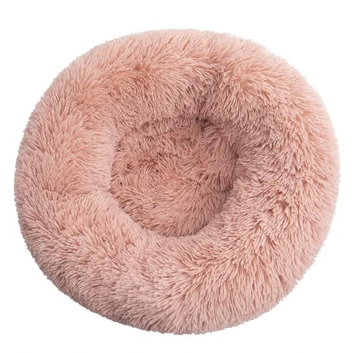 DAYKETNE Donut-Hundebett, Groß, Waschbares Katzen-/Kätzchenbett, D: 40–120 cm, Einfarbiger, Flauschiger Plüsch-Hundekorb mit Rutschfester Unterseite,PinkA-80CM DAYKETNE Donut-Hundebett, Groß, Waschbares Katzen-/Kätzchenbett, D: 40–120 cm, Einfarbiger, Flauschiger Plüsch-Hundekorb mit Rutschfester Unterseite,PinkA-80CM von DAYKETNE