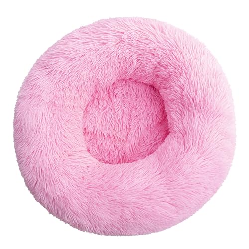 DAYKETNE Donut-Hundebett, Groß, Waschbares Katzen-/Kätzchenbett, D: 40–120 cm, Einfarbiger, Flauschiger Plüsch-Hundekorb mit Rutschfester Unterseite,PinkB-90CM DAYKETNE Donut-Hundebett, Groß, Waschbares Katzen-/Kätzchenbett, D: 40–120 cm, Einfarbiger, Flauschiger Plüsch-Hundekorb mit Rutschfester Unterseite,PinkB-90CM von DAYKETNE