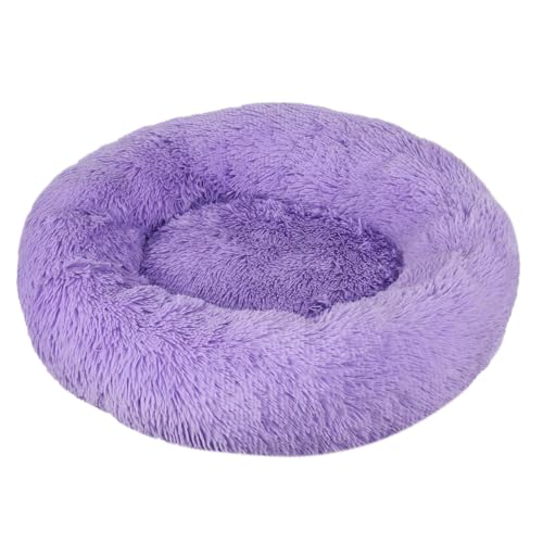 DAYKETNE Donut-Hundebett, Groß, Waschbares Katzen-/Kätzchenbett, D: 40–120 cm, Einfarbiger, Flauschiger Plüsch-Hundekorb mit Rutschfester Unterseite,Purple-40CM DAYKETNE Donut-Hundebett, Groß, Waschbares Katzen-/Kätzchenbett, D: 40–120 cm, Einfarbiger, Flauschiger Plüsch-Hundekorb mit Rutschfester Unterseite,Purple-40CM von DAYKETNE