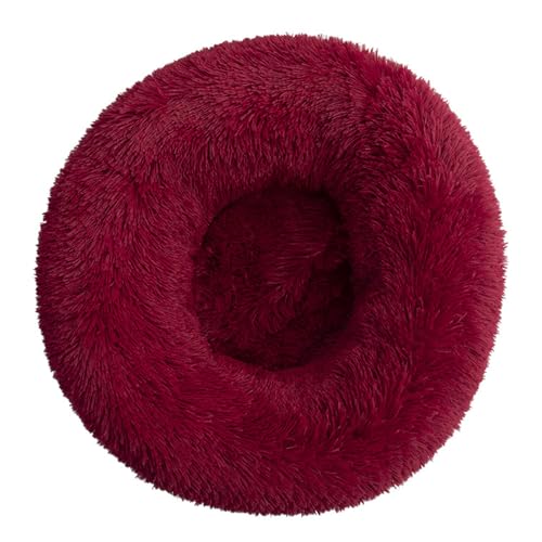DAYKETNE Donut-Hundebett, Groß, Waschbares Katzen-/Kätzchenbett, D: 40–120 cm, Einfarbiger, Flauschiger Plüsch-Hundekorb mit Rutschfester Unterseite,WineRed-100CM DAYKETNE Donut-Hundebett, Groß, Waschbares Katzen-/Kätzchenbett, D: 40–120 cm, Einfarbiger, Flauschiger Plüsch-Hundekorb mit Rutschfester Unterseite,WineRed-100CM von DAYKETNE