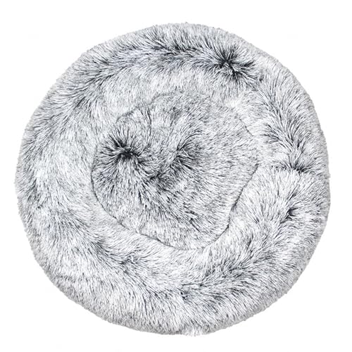 DAYKETNE Donut-Hundebett – Weiches, Flauschiges Katzenbett mit Farbverlauf, Waschbares, Beruhigendes, Rundes Haustierkissen, Plüsch-Hundekorb für Kleine/Mittelgroße/Große Hunde,Gray-120CM DAYKETNE Donut-Hundebett – Weiches, Flauschiges Katzenbett mit Farbverlauf, Waschbares, Beruhigendes, Rundes Haustierkissen, Plüsch-Hundekorb für Kleine/Mittelgroße/Große Hunde,Gray-120CM von DAYKETNE