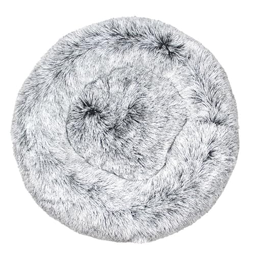 DAYKETNE Donut-Hundebett – Weiches, Flauschiges Katzenbett mit Farbverlauf, Waschbares, Beruhigendes, Rundes Haustierkissen, Plüsch-Hundekorb für Kleine/Mittelgroße/Große Hunde,Gray-90CM DAYKETNE Donut-Hundebett – Weiches, Flauschiges Katzenbett mit Farbverlauf, Waschbares, Beruhigendes, Rundes Haustierkissen, Plüsch-Hundekorb für Kleine/Mittelgroße/Große Hunde,Gray-90CM von DAYKETNE