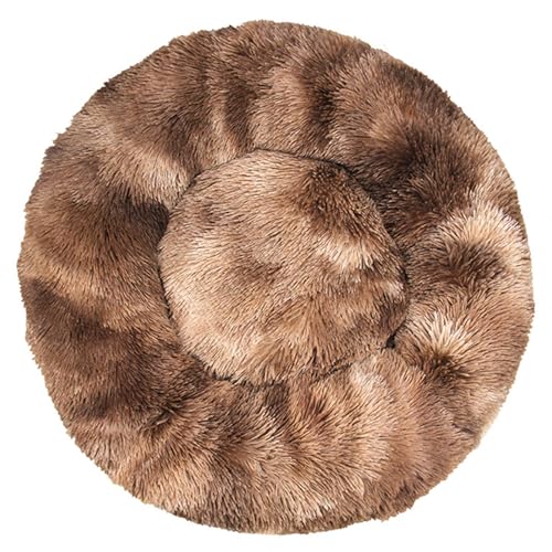 Katzenbetten für Hauskatzen, Beruhigendes Hundebett aus Plüsch in Donutform, Waschbar, Langes Plüsch-Donutkissen mit Rutschfester Unterseite,Coffee-120CM Katzenbetten für Hauskatzen, Beruhigendes Hundebett aus Plüsch in Donutform, Waschbar, Langes Plüsch-Donutkissen mit Rutschfester Unterseite,Coffee-120CM von DAYKETNE