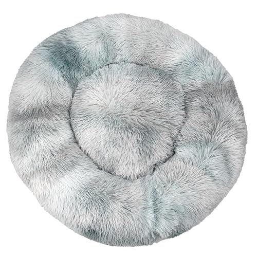 Katzenbetten für Hauskatzen, Beruhigendes Hundebett aus Plüsch in Donutform, Waschbar, Langes Plüsch-Donutkissen mit Rutschfester Unterseite,LightGray-40CM Katzenbetten für Hauskatzen, Beruhigendes Hundebett aus Plüsch in Donutform, Waschbar, Langes Plüsch-Donutkissen mit Rutschfester Unterseite,LightGray-40CM von DAYKETNE
