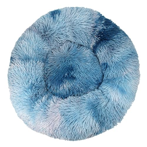 Katzenbetten für Hauskatzen, Beruhigendes Hundebett aus Plüsch in Donutform, Waschbar, Langes Plüsch-Donutkissen mit Rutschfester Unterseite,RoyalBlue-80CM Katzenbetten für Hauskatzen, Beruhigendes Hundebett aus Plüsch in Donutform, Waschbar, Langes Plüsch-Donutkissen mit Rutschfester Unterseite,RoyalBlue-80CM von DAYKETNE