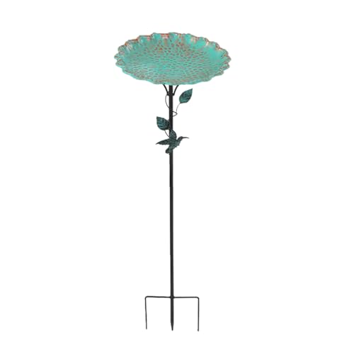 DAYnagh Vogeltränke Stehend Φ 26 X 82 cm Rostfrei Robust Langlebig Vogelbad Garten Metall Vintage Vogeltränke Futter Metal Bird Bath for Outside Groß Frostsicher Winterfest Vogeltränke DAYnagh Vogeltränke Stehend Φ 26 X 82 cm Rostfrei Robust Langlebig Vogelbad Garten Metall Vintage Vogeltränke Futter Metal Bird Bath for Outside Groß Frostsicher Winterfest Vogeltränke von DAYnagh