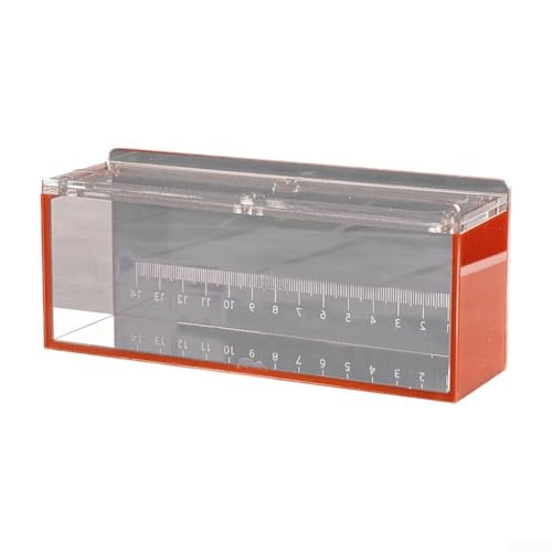 DAZZLEEX Fischbox, Acryl, kleines Aquarium, für Fische, Krabben, Frosch, Kleintiere mit Skala, abgerundete Ecken, Outdoor, Camping, Aquarium, Werkzeug (orange) von DAZZLEEX