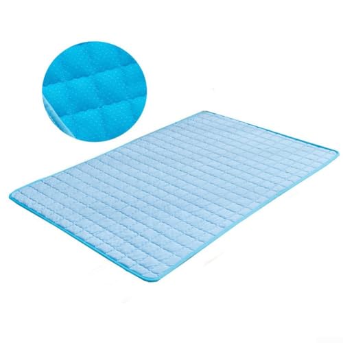 DAZZLEEX Haustier-Komfortmatte, atmungsaktiv, kühlend, Eisseide mit rutschfester Unterseite für den Sommer, Größe XL, Blau - XL DAZZLEEX Haustier-Komfortmatte, atmungsaktiv, kühlend, Eisseide mit rutschfester Unterseite für den Sommer, Größe XL, Blau - XL von DAZZLEEX