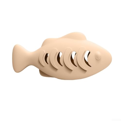 DAZZLEEX Interaktives Spielzeug in Fischform stimulieren Sie die Jagdfähigkeiten Ihrer Katze mit diesem ansprechenden Futterspender (gelb) von DAZZLEEX