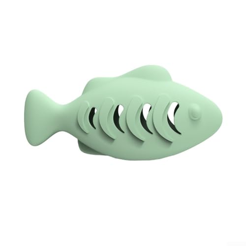 DAZZLEEX Interaktives Spielzeug in Fischform stimulieren Sie die Jagdfähigkeiten Ihrer Katze mit diesem ansprechenden Futterspender (grün) von DAZZLEEX