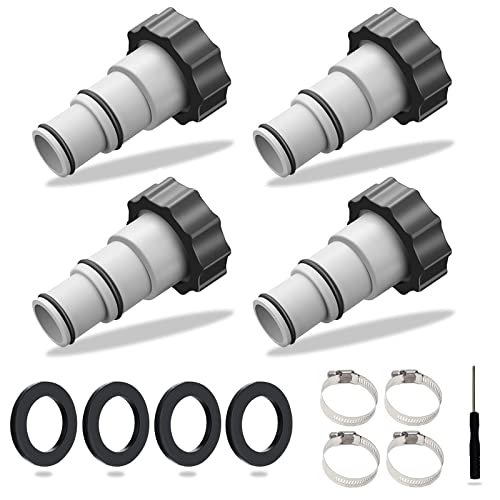 4PCS Schlauchadapter für Pumpe,Pool Schlauch Adapter Set,Poolschlauch Adapter,Pool Adapter,Pool-Schlauch Anschluss,Schlauchadapter für Pumpe,Pool Zubehör,Schlauchadapter Pool von DAZZTIME