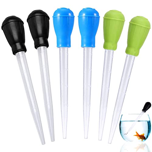 DBAILY Aquarium Pipette Dropper, 6 Stücke Kieselgel Aquarium Wasserwechsler Pipette Feeder Abfall Entferner Kies Reiniger Für Fisch Tank Zubehör 30ml von DBAILY