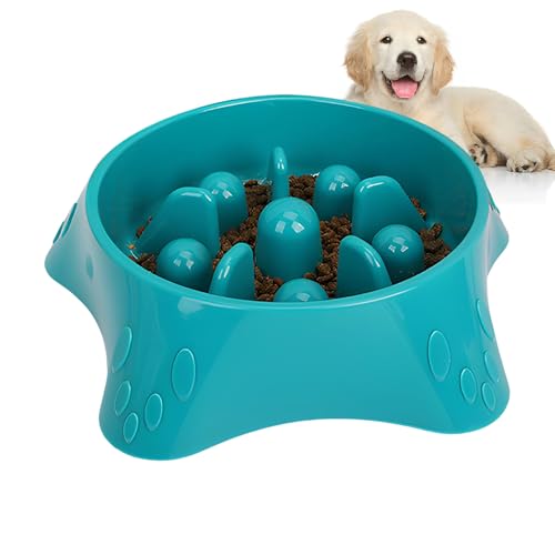 DBAILY Hundenapf, Antischlingnapf Hunde, Hundezubehör, Das Fressen Verlangsamt, Langsame Fütterung Hundenapf, Blau(24 cm) von DBAILY