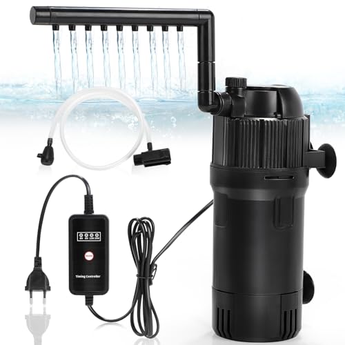 DBREAKS 5-in-1 Aquarium Innenfilter, 400L/h Aquarium Filter Pumpe, 4W Aquarium Pumpe mit Filter, Einstellbarer Aquarienfilter mit 3W UVC Lampe und Timer Einstellbarer für Aquarien DBREAKS 5-in-1 Aquarium Innenfilter, 400L/h Aquarium Filter Pumpe, 4W Aquarium Pumpe mit Filter, Einstellbarer Aquarienfilter mit 3W UVC Lampe und Timer Einstellbarer für Aquarien von DBREAKS