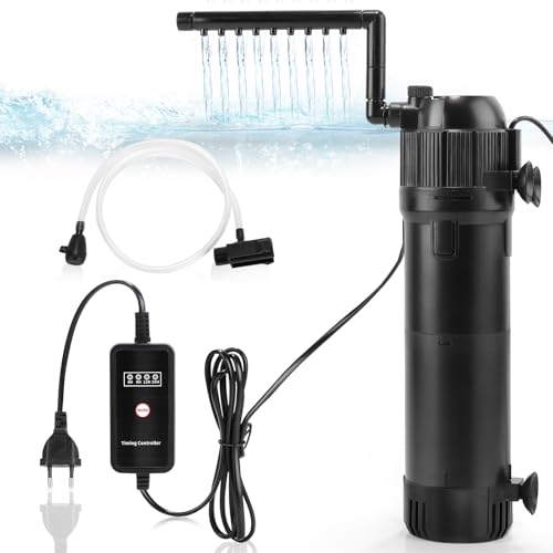 DBREAKS 5-in-1 Aquarium Innenfilter, 650L/h Aquarium Filter Pumpe, 6W Aquarium Pumpe mit Filter, Einstellbarer Aquarienfilter mit 8W UVC Lampe und Timer Einstellbarer für Aquarien DBREAKS 5-in-1 Aquarium Innenfilter, 650L/h Aquarium Filter Pumpe, 6W Aquarium Pumpe mit Filter, Einstellbarer Aquarienfilter mit 8W UVC Lampe und Timer Einstellbarer für Aquarien von DBREAKS