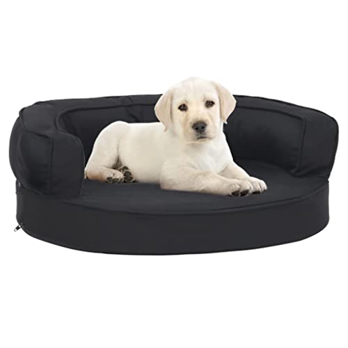 Animals & Pet Supplies,Pet Supplies,Dog Supplies,Dog Beds,Ergonomic Dog Bed Mattress 60x42cm Linen Look Black von DCRAF