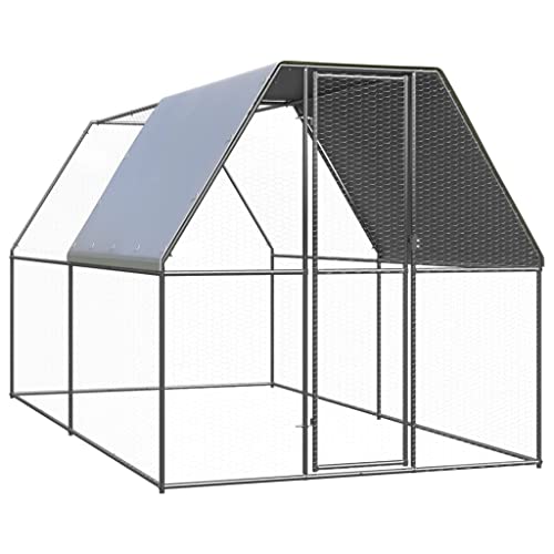DCRAF Home Products-Outdoor Hühnerkäfig 2x4x2m Stahl verzinkt von DCRAF