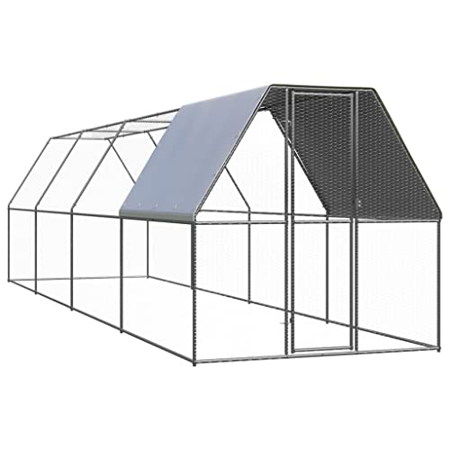 DCRAF Home Products-Outdoor Hühnerkäfig 2x8x2m Stahl verzinkt von DCRAF