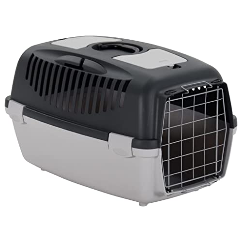 DCRAF Home Products-Transportbox für Haustiere, Grau und Schwarz, 61 x 40 x 38 cm, PP von DCRAF