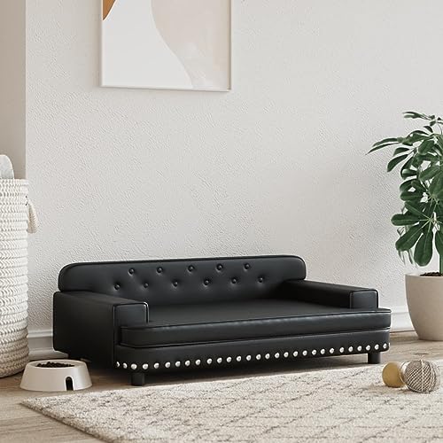 DCRAF Möbelset Hundebett schwarz 90x53x30cm Kunstleder von DCRAF