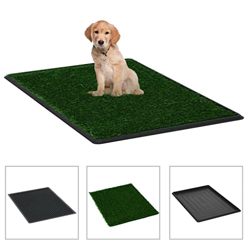 Haustier-Trainingshilfe, 2 Stück, mit Tablett und Kunstrasen, Grün, 76 x 51 x 3 cm, WC, Tiere und Haustierbedarf von DCRAF