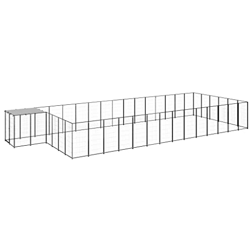 Möbelset-Hundehütte schwarz 26,62 m² Stahl von DCRAF