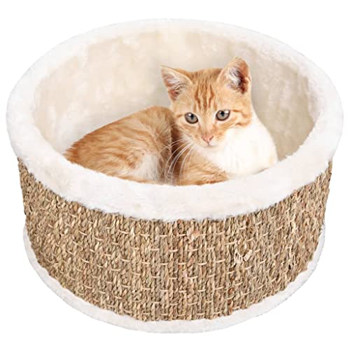 Tier- und Haustierbedarf, Haustierbedarf, Katzenzubehör, Katzenmöbel, runder Katzenkorb, 36 cm Seegras von DCRAF