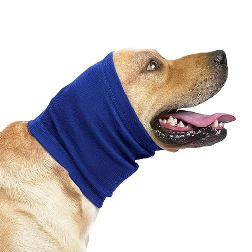 DDFS Gehörschutz für Hunde Noise Cancelling Kopfhörer Keine Klappe Hund Ohrenschützer für Hunde Hoodie Wrap Quiet Ears Blau M von DDFS